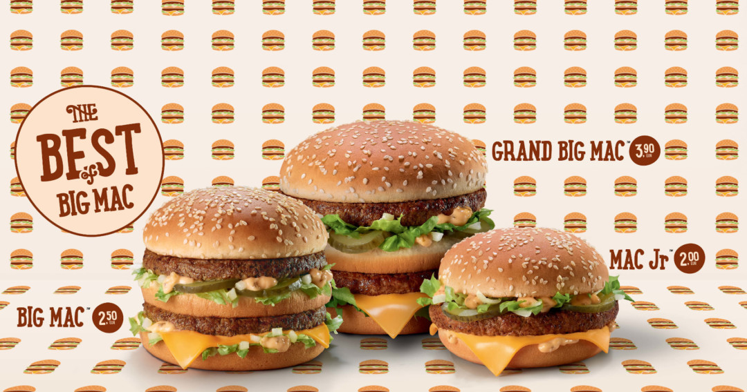 Grand Big Mac in Mac Junior sta kot del The Best of Big Mac akcijske