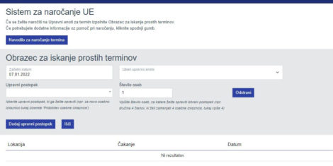 Spletno naročanje upravna enota UE Naročanje Spletno naročanje na upravnih enotah Ljubljana Litija Logatec