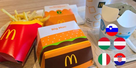 Je McDonald's Slovenija res najcenejši med našimi sosedami Primerjava cen McDonald's Slovenija, Hrvaška, Italija, Avstrija in Madžarska (1)