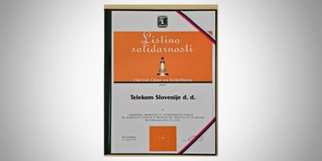 Listina solidarnosti za Telekom Slovenije in GVO Priznanje za neprecenljivo pomoč ob poplavah 1