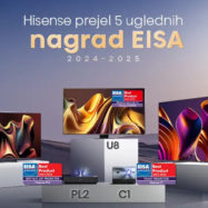 Številne nagrade EISA 2024-2025 potrjujejo odličnost Hisense televizorjev in projektorjev