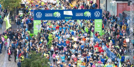 Ljubljanski maraton 2024 trasa proge maratona, polmaratona, in 10km Garmin teka start