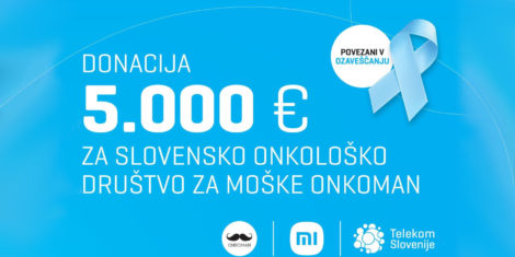 Telekom Slovenije in Xiaomi podprla društvo OnkoMan z donacijo 5.000€ in posebno ponudbo mobitelov